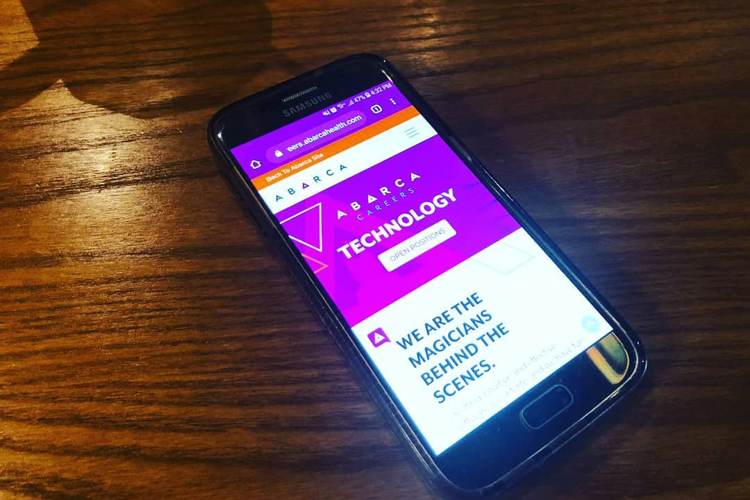 Abarca Health recruitment website project showcase
