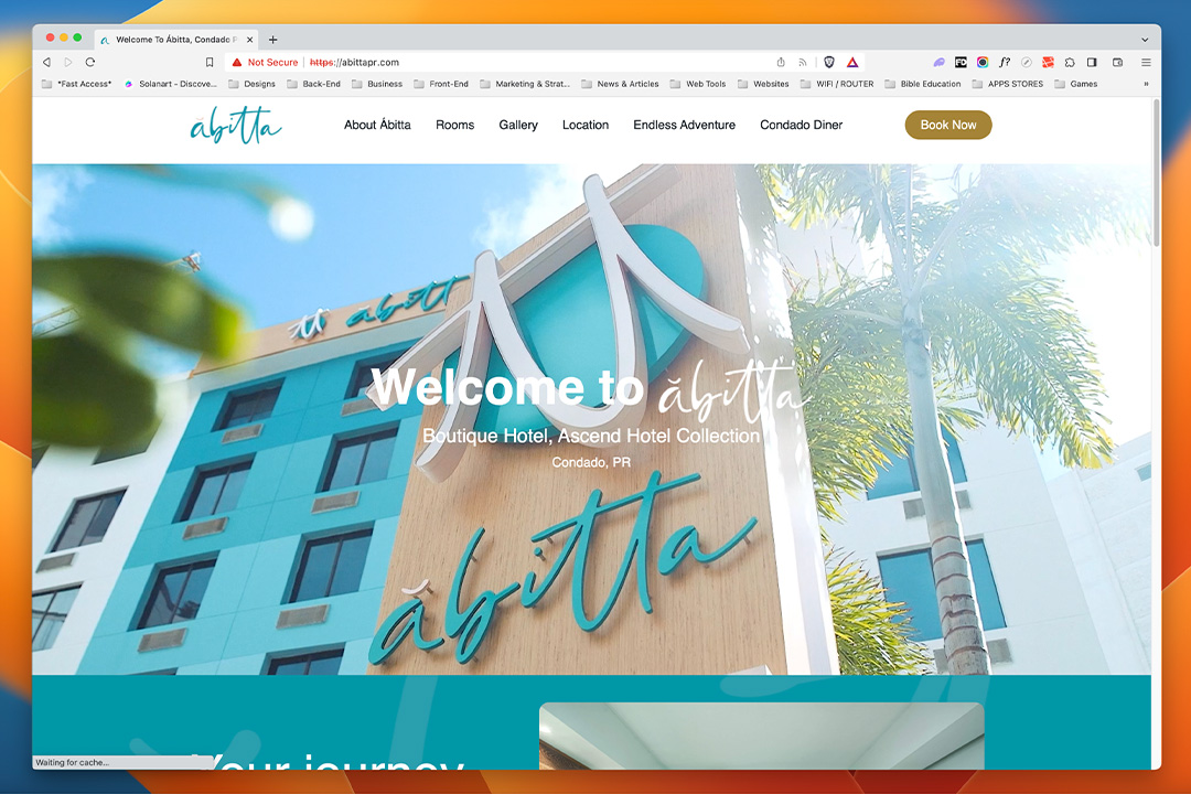 Ábitta Hotel Boutique - Luxury hotel website in Condado, Puerto Rico with booking functionality