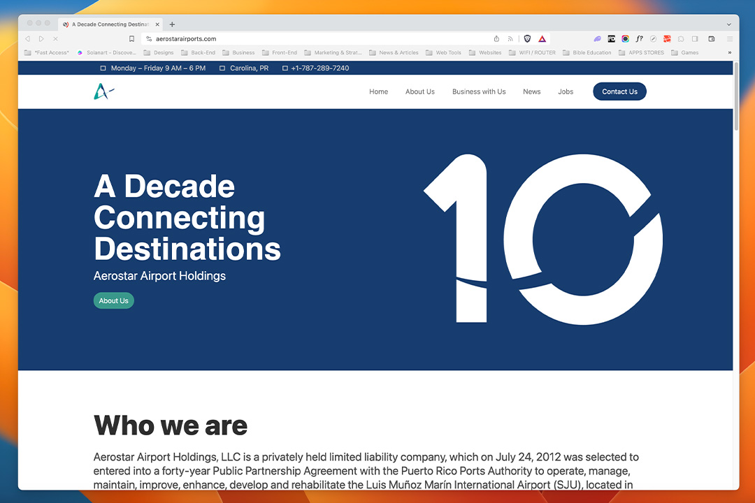 Aerostar Airports - Luis Muñoz Marín International Airport management website