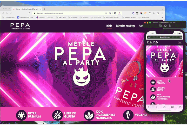 Métele Pepa animated banner project showcase
