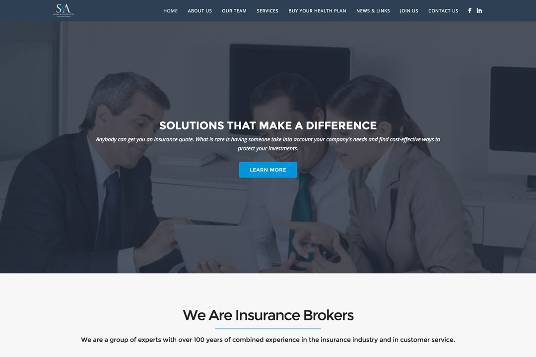 Seguí & Associates Insurance Brokers website screenshot